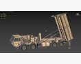 US Mobile Anti-Ballistic Missile System THAAD Open Version 3Dモデル side view