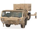 US Mobile Anti Ballistic Missile System THAAD Modello 3D wire render