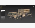 US Mobile Anti Ballistic Missile System THAAD Modello 3D vista laterale