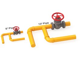 Valve With Gas Pipe 3D model