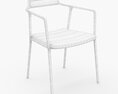 VIPP451 Upholstered chair with armrests 3d model