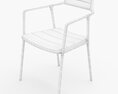 VIPP451 Upholstered chair with armrests Modelo 3d