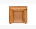 Wells Leather Chair Crate and Barrel 3Dモデル