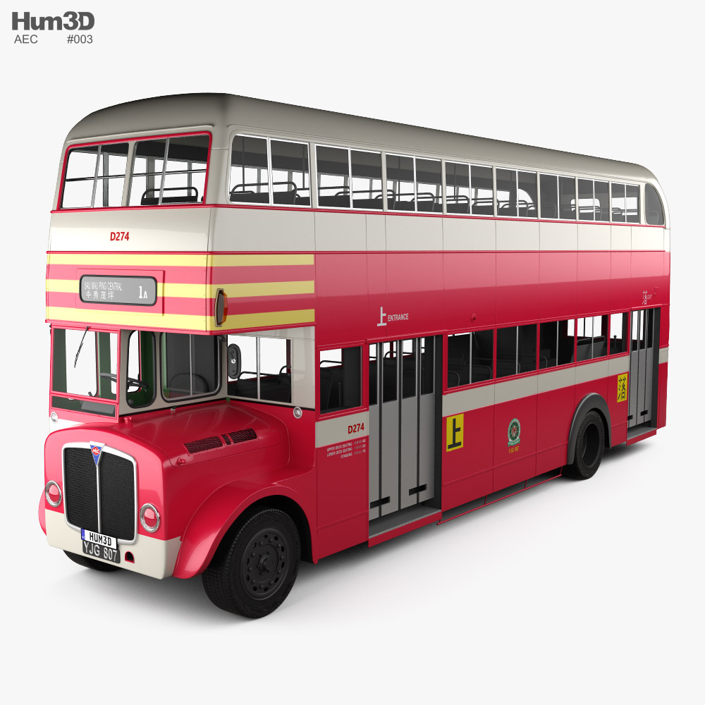 AEC Regent Double-Decker Bus 1952 3D model