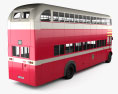 AEC Regent 二階建てバス 1952 3Dモデル 後ろ姿