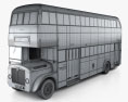 AEC Regent Двоповерховий автобус 1952 3D модель wire render