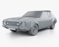 AMC Gremlin 1970 3d model clay render