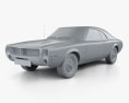 AMC Javelin 1968 3D модель clay render