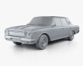 AMC Rambler Classic 770 4 puertas Sedán 1964 Modelo 3D clay render