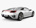 Acura NSX 2015 3d model back view