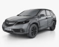 Acura RDX 2016 3d model wire render