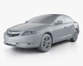 Acura ILX 2016 3d model clay render