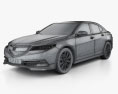 Acura TLX 2017 3d model wire render