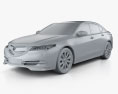 Acura TLX 2017 3d model clay render