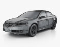 Acura TL 2008 3D 모델  wire render