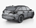 Acura MDX Sport híbrido con interior 2020 Modelo 3D