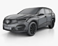 Acura RDX プロトタイプの 2021 3Dモデル wire render