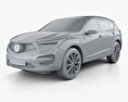 Acura RDX 原型 2021 3D模型 clay render