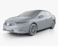 Acura ILX A-spec 2021 3d model clay render