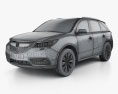 Acura MDX 2019 3Dモデル wire render