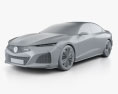 Acura Type-S 2020 Modello 3D clay render