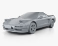 Acura NSX 2005 3d model clay render