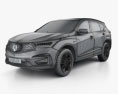 Acura RDX A-spec 2022 3D 모델  wire render