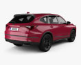 Acura MDX A-Spec US-spec 2024 3D-Modell Rückansicht