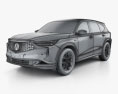 Acura MDX A-Spec US-spec 2024 3D 모델  wire render