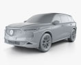 Acura MDX A-Spec US-spec 2024 3D-Modell clay render