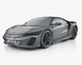 Acura NSX Type S 2024 3D модель wire render