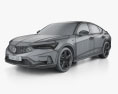 Acura Integra A-Spec 2024 3D模型 wire render