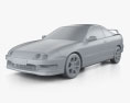 Acura Integra Type-R 2001 3D-Modell clay render