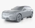 Acura ZDX Type S 2024 3D-Modell clay render