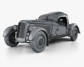 Adler Trumpf Junior Sport 雙座敞篷車 1935 3D模型 wire render