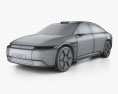 Afeela EV Sedan 2024 3D-Modell wire render
