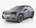 Aion LX 2022 3D 모델  wire render
