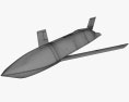 AGM-158C远程反舰导弹 3D模型 wire render