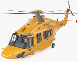 Airbus Helicopters H175 com interior Modelo 3d
