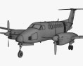 Beechcraft King Air 350i com interior Modelo 3d