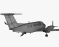 Beechcraft King Air 350i з детальним інтер'єром 3D модель