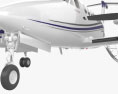 Beechcraft King Air 350i с детальным интерьером 3D модель