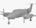 Beechcraft King Air 350i с детальным интерьером 3D модель