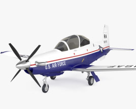 3D model of Beechcraft T-6A Texan II
