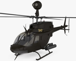 벨 OH-58 카이오와 3D 모델 