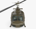 Bell UH-1 Iroquois with HQ interior 3d model