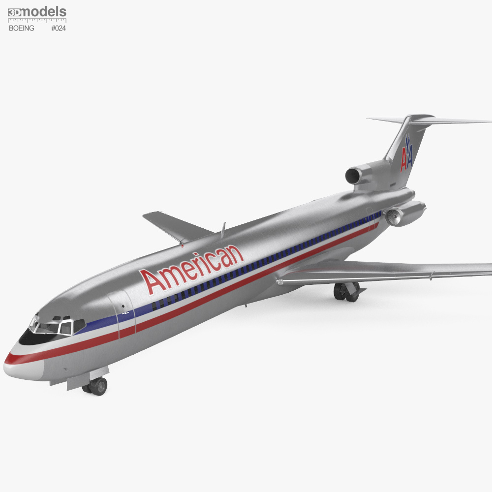 Boeing 727 Modello 3D