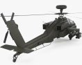 Boeing AH-64 D Apache with HQ interior 3d model