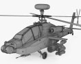 Boeing AH-64 D Apache avec Intérieur Modèle 3d