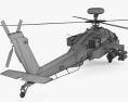 Boeing AH-64 D Apache con interni Modello 3D